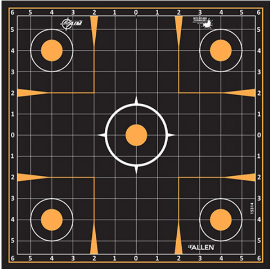 Allen Ez Aim Splash Adhesive 12" X 12" Grid Target