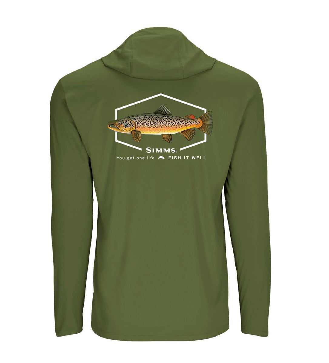 Simms S25 Artist Solartech Hoody - Brown Trout [sz:xl Cl:olive]