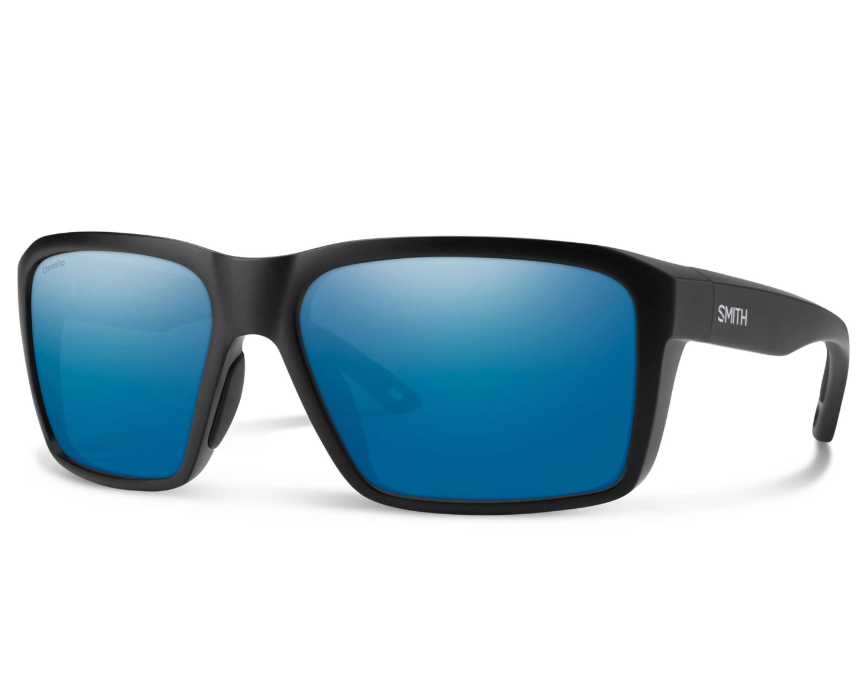 Smith Backcast Matte Black With Chromapop Glass Polarized Blue Mirror Lens