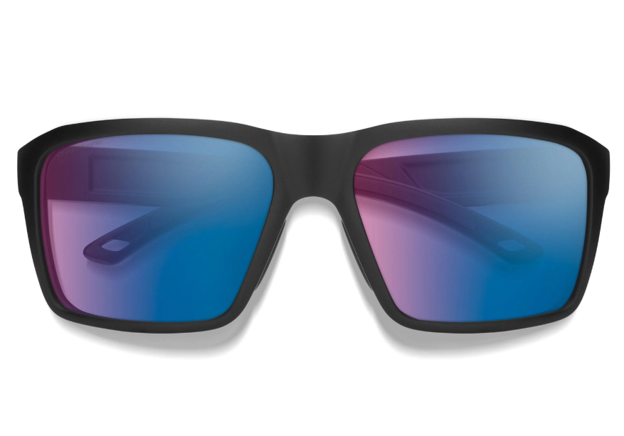 Smith Backcast Matte Black With Chromapop Glass Polarchromic Rose Blue Mirror Lens