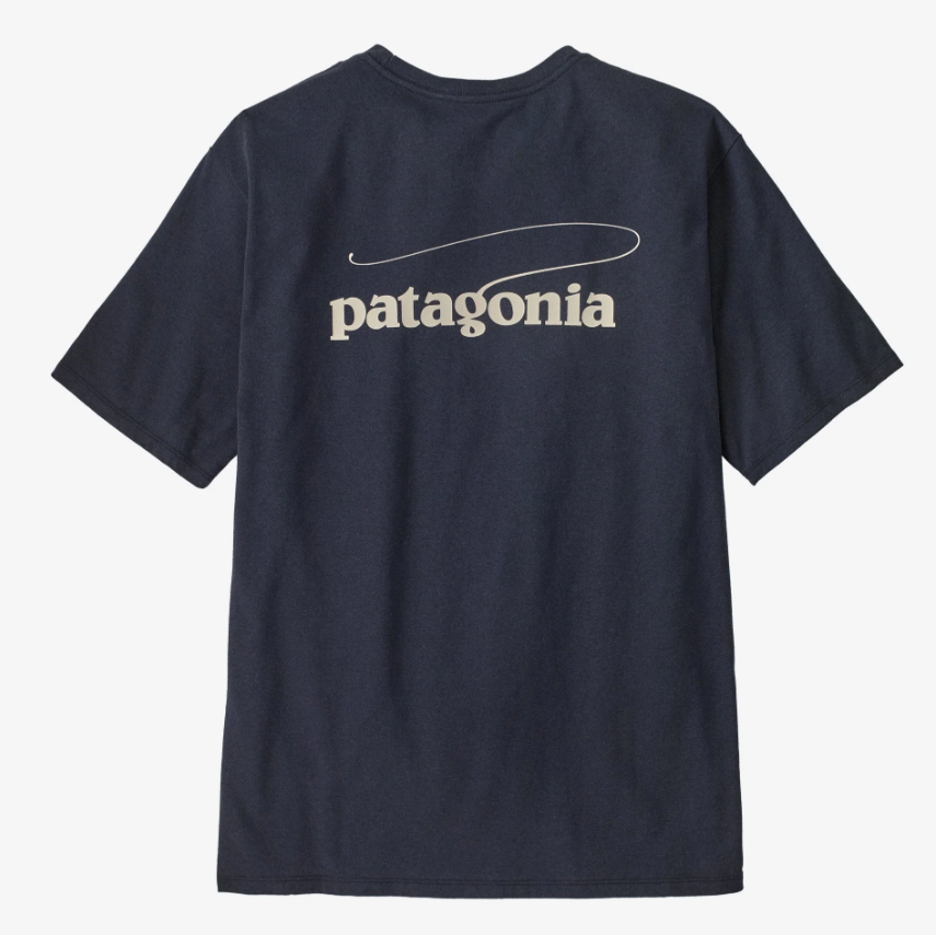 Patagonia Mens Casting Logo Responsibili-tee [sz:s Cl:smoulder Blue]