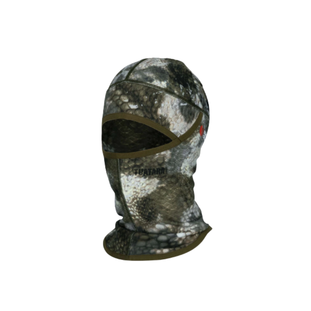 Camouflage balaclava on a white background