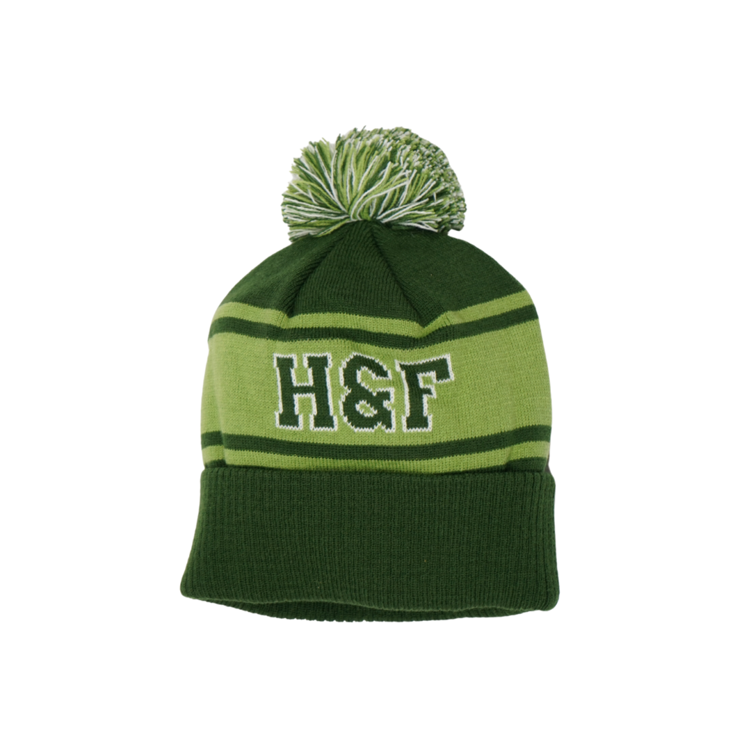 Blueys Pom Pom Beanie - Green & White