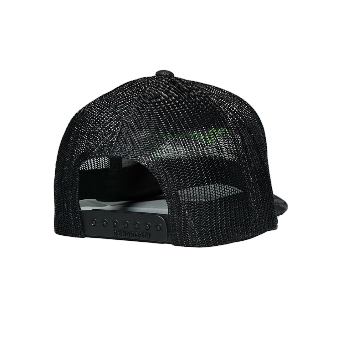 Bluey's Trucker Cap - Black/fluro Green