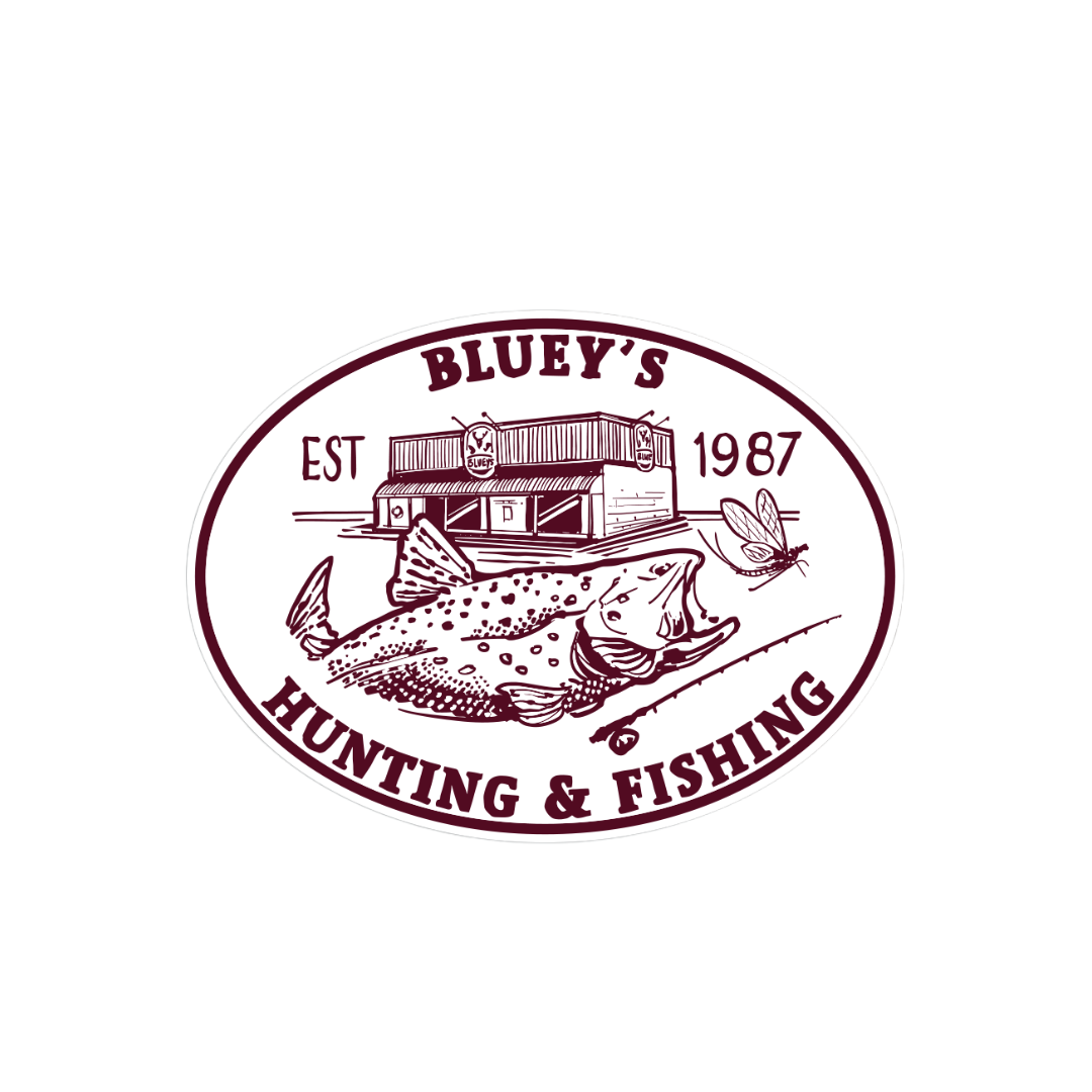 Bluey's Trout Sticker 140x105