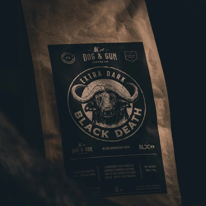 Dog And Gun Black Death - Extra Dark - Whole Beans / 500g 