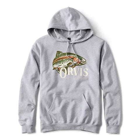 Orvis Mens Rainbow Trout Hoodie [sz:s Cl:light Heather Grey]