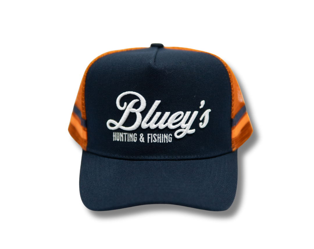 Bluey's Classic Trucker Cap - Navy/orange 