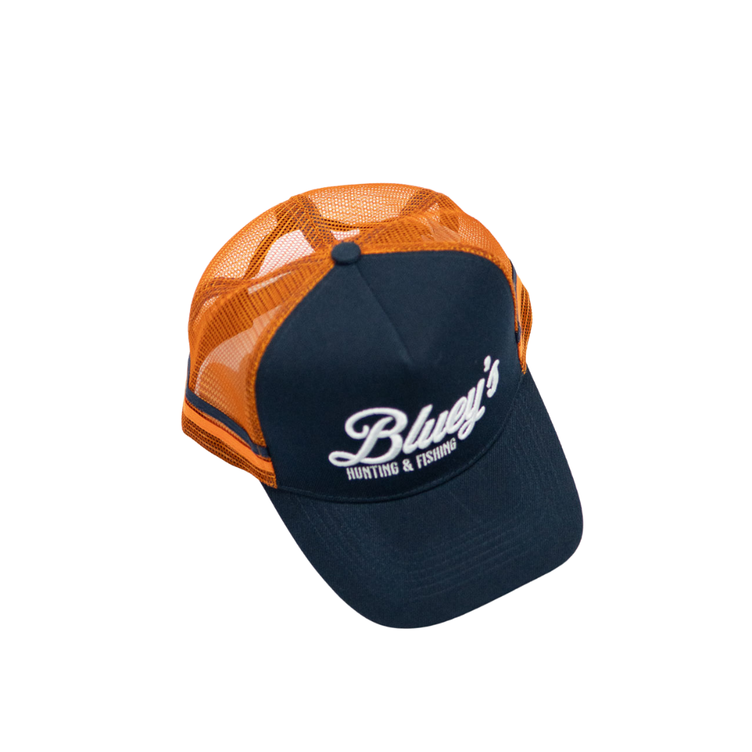 Bluey's Classic Trucker Cap - Navy/orange 