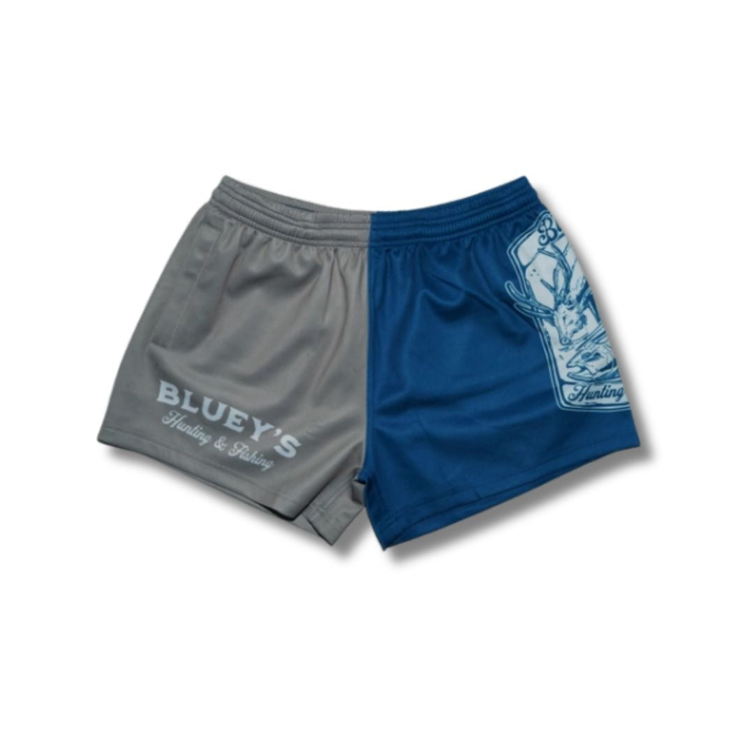 Bluey's Kids Trout & Stag Footy Shorts - Side Zip Pocket [sz:2]