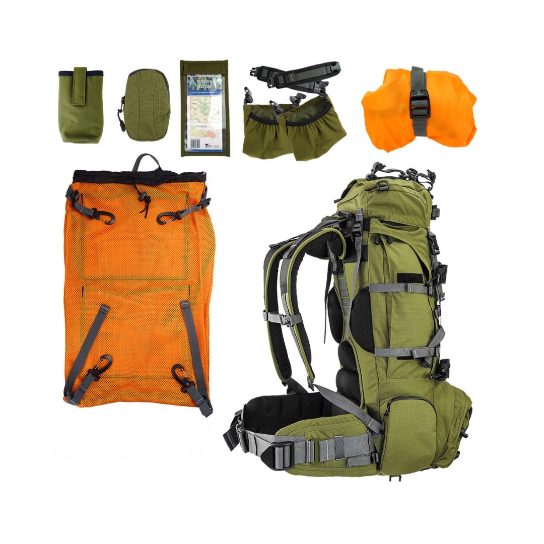 Alpine Stalkler 45l Olive Full Kit [sz:large Waist/large Harness Cl:olive]