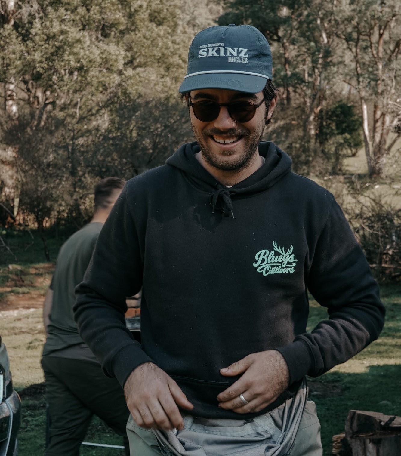Bluey's Outdoors Mens Camp Scene Hoodie [sz:s Cl:coal]