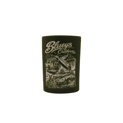 Bluey's Outdoors Camp Scene Stubby Holder [cl:dark Green]