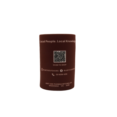 Bluey's Outdoors Camp Scene Stubby Holder [cl:burgundy]