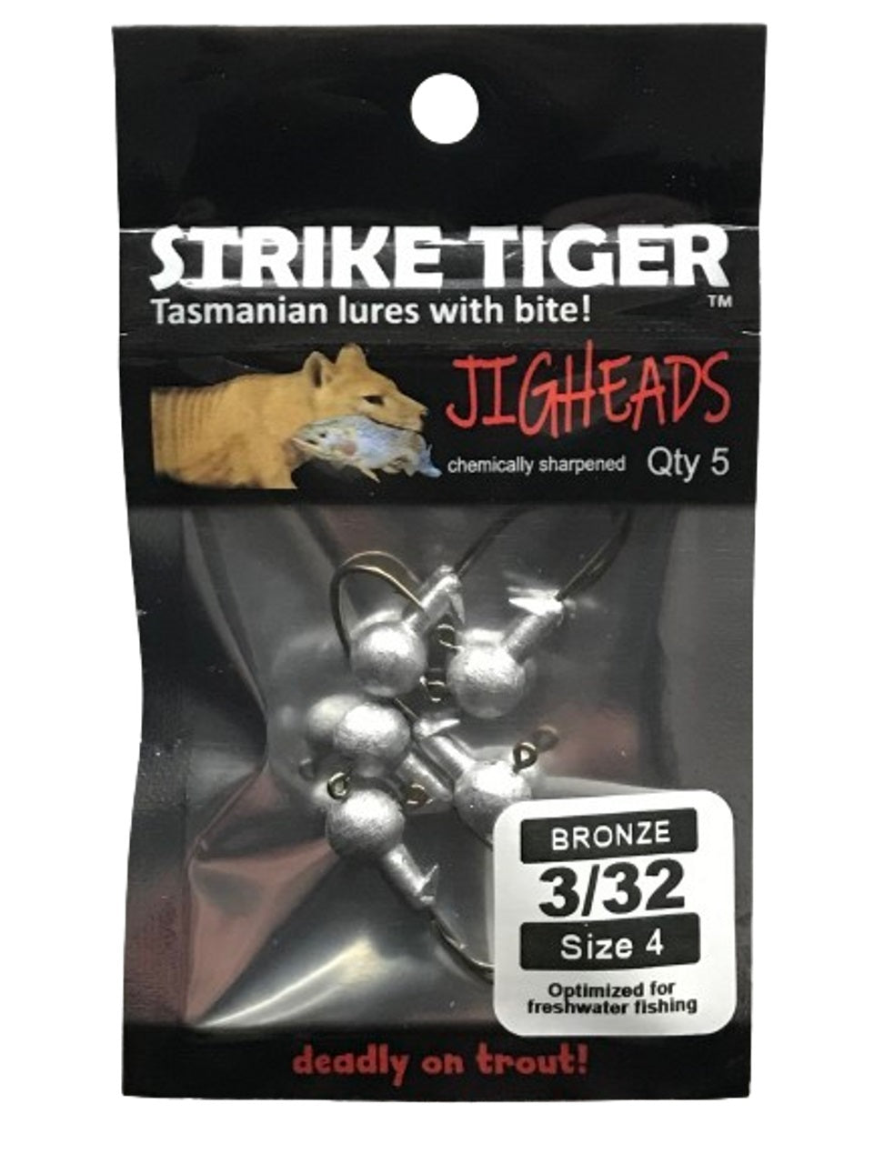 Strike Tiger Jighead Bronze 3/32 #4 (5 PK)