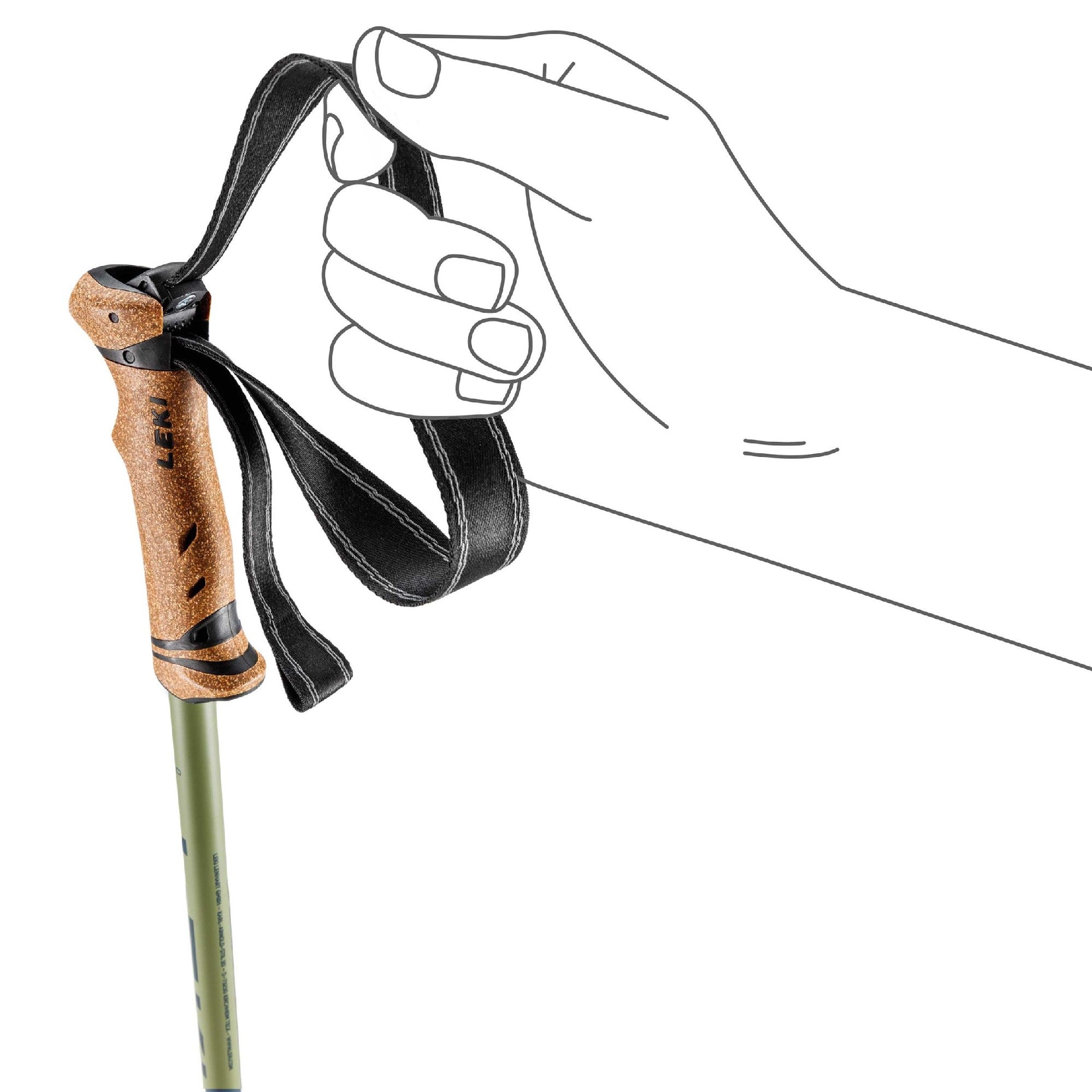 Leki Pole Legacy Lite Hiking Pole [cl:denim Blue/dark Olive]