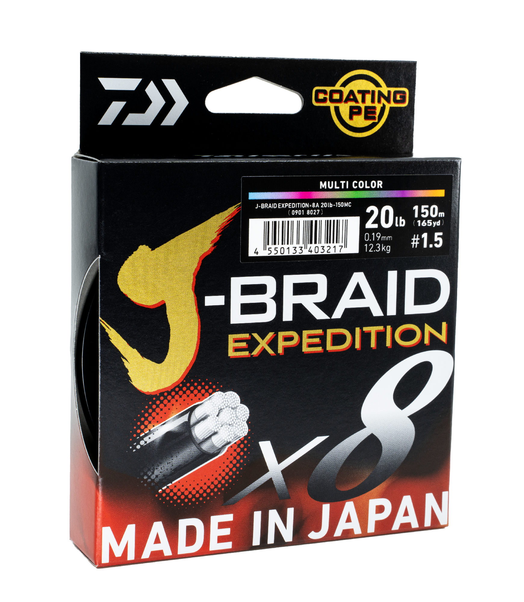 DAIWA J-BRAID EXPEDITION X8 150M MULTI [TEST:8LB]