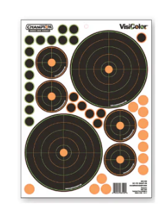 Champion Target Visicolour Adhesive Bullseye Sight In 50yd Patches