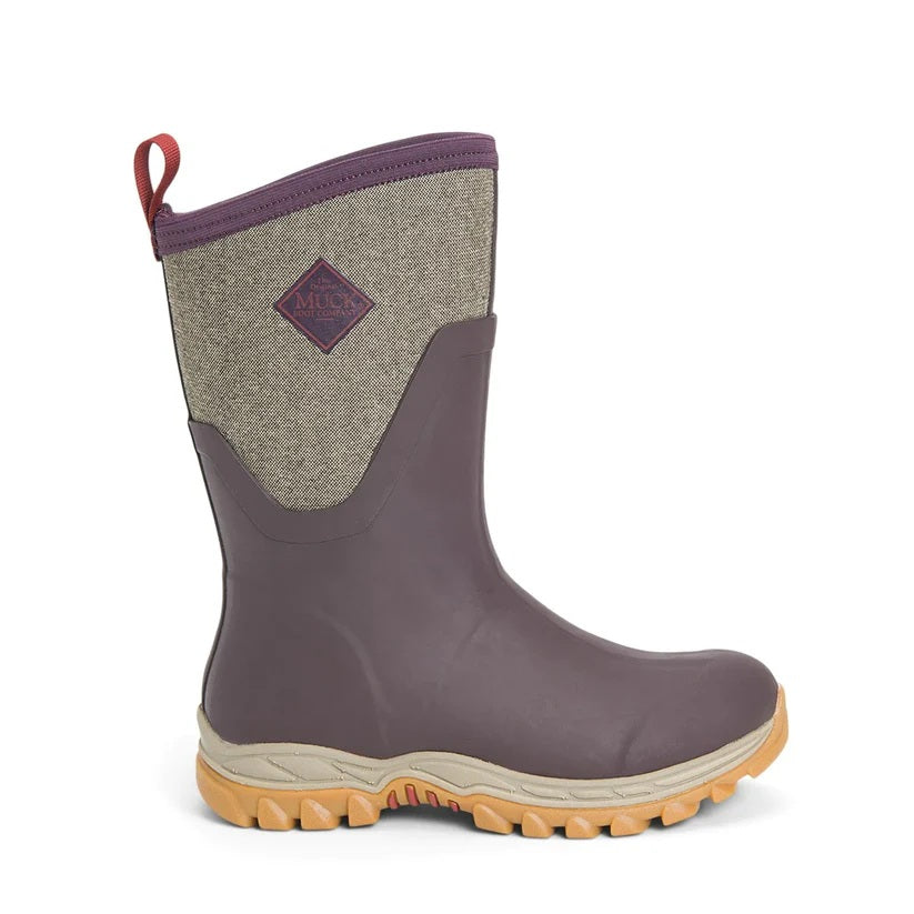 Muck Boots Arctic Sport Ii Womens Mid Length Boot [sz:us 10 Cl:wine/herringbone]