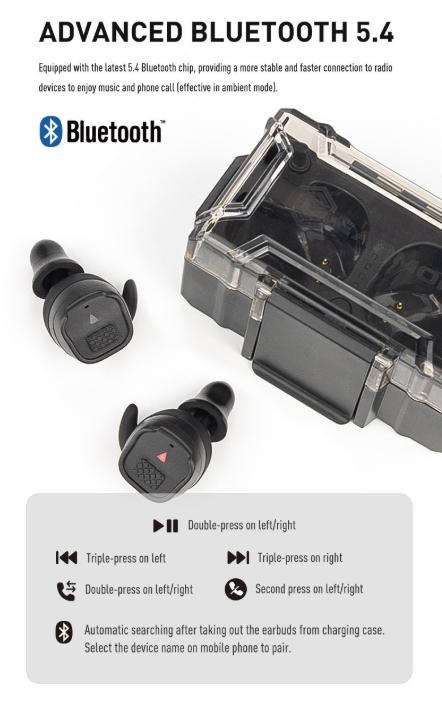 Earmor M20t Pro Bluetooth Electronic Earplugs [cl:coyote Brown]