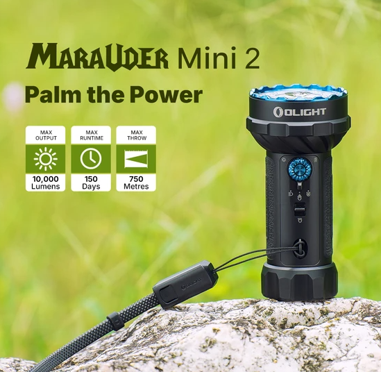 Olight Marauder Mini 2 - 10,000 Lumens Rechargeable High Power Torch [cl:black]