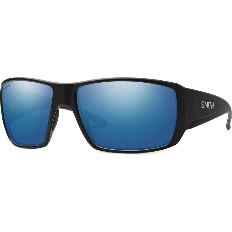 Smith Guides Choice S Matte Black With Chromapop Polarized Glass Blue Mirror Lens