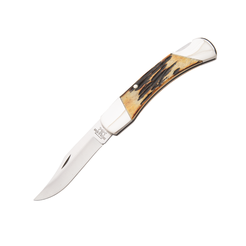 Bear & Son Knife 505 3 3/4'' Stag Lockback Knife