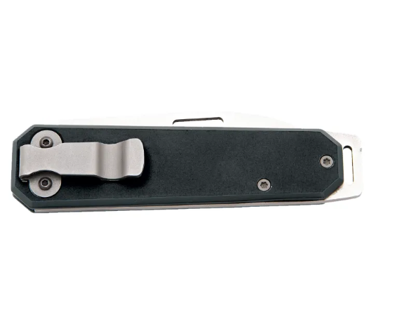 Bear & Son 3 7/8" Drop Point Folder Knife [cl:black Aluminum]