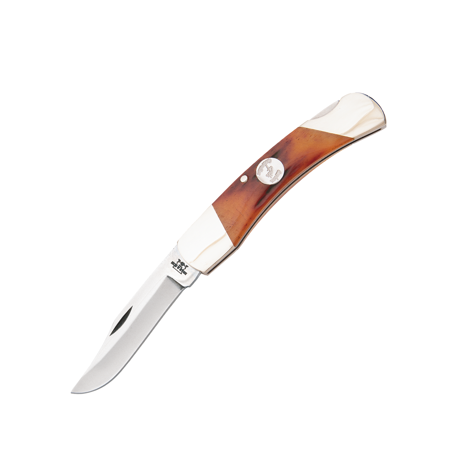 Bear & Sons 3 3/4 Red Stag Med Lockback