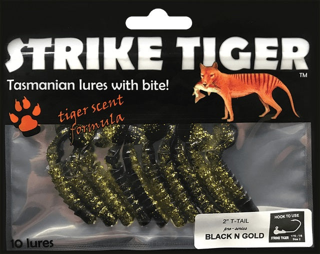 Strike Tiger 2" T-tail Pro [cl:black N Gold]