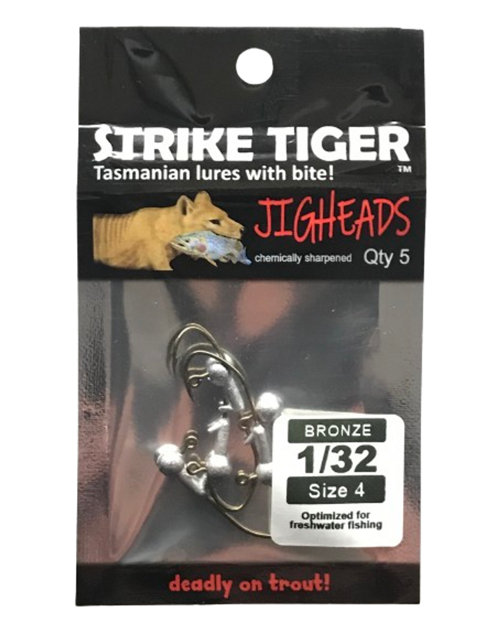 Strike Tiger Jighead Bronze 1/32 #4 (5 Pack) 
