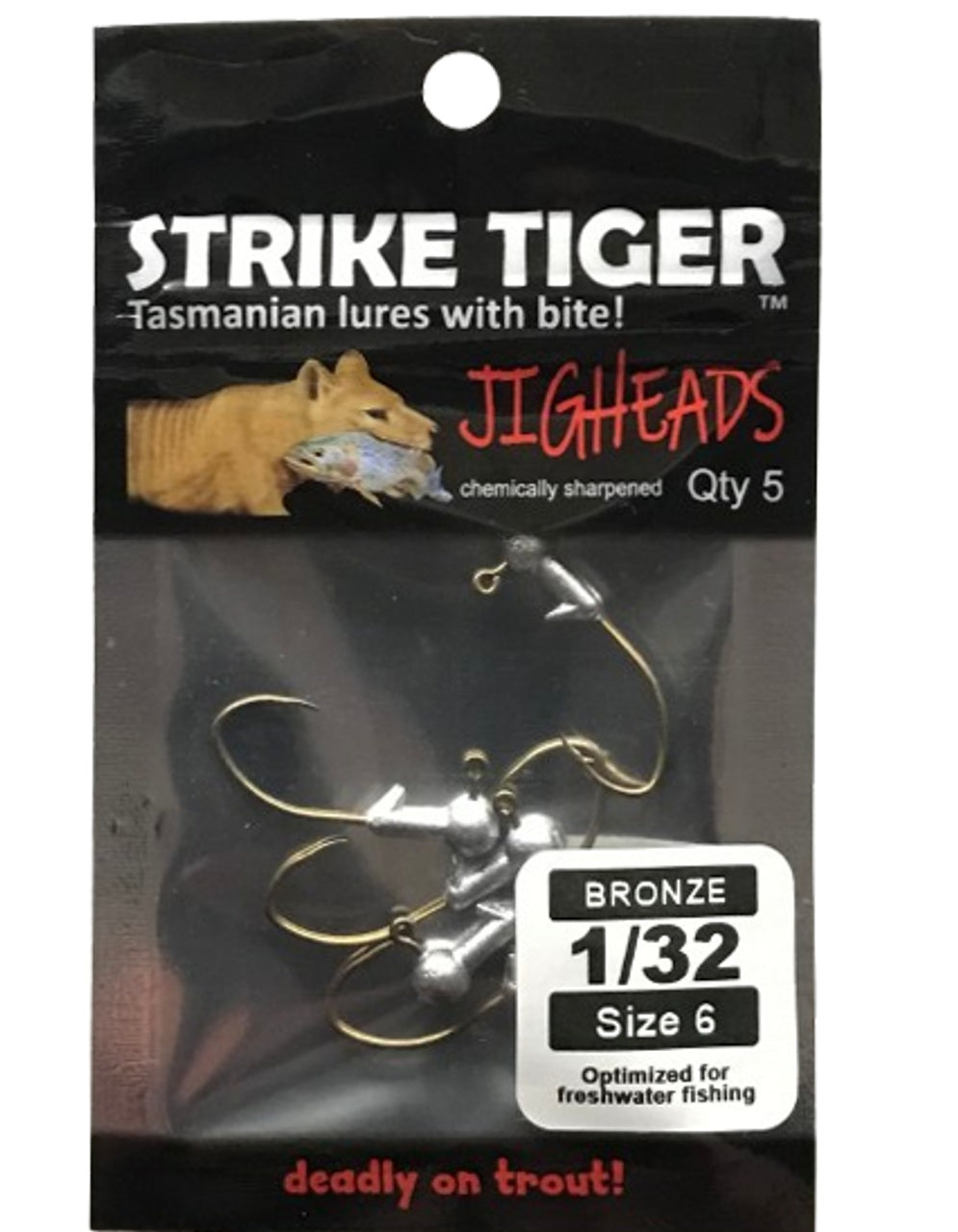 Strike Tiger Jighead Bronze 1/32 #6 (5 Pack)