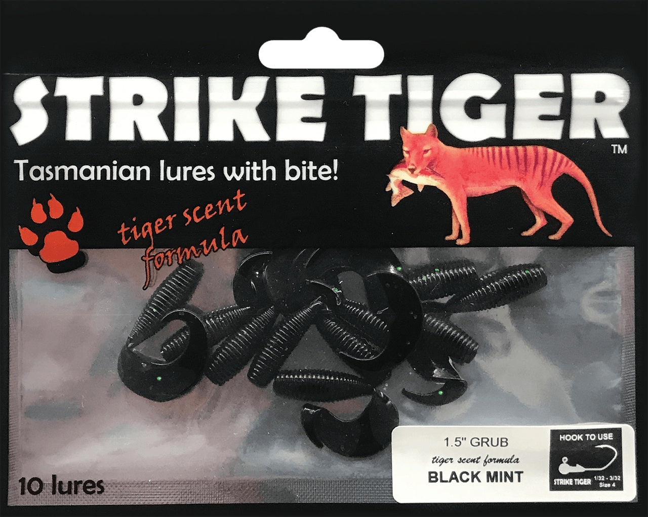 Strike Tiger 1.5" Grub [cl:black Mint]