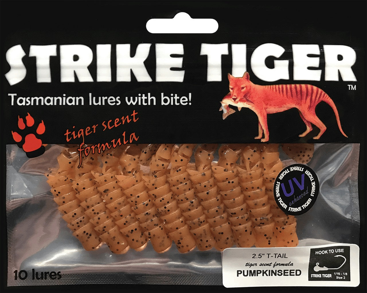 Strike Tiger 2" T-tail Pro [cl:pumpkinseed]