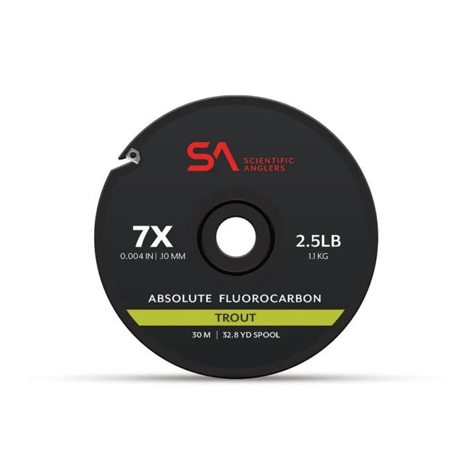 SCIENTIFIC ANGLERS ABSOLUTE TROUT FLUOROCARBON TIPPET - 30M [Lng:30M WT:2X]