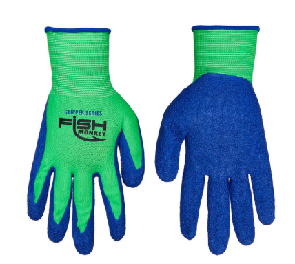 Fish Monkey Gripper Glove [sz:l/xl Cl:neon Green/royal Blue]