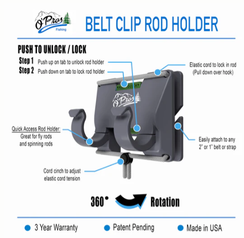 Opros Belt Clip Rod Holder
