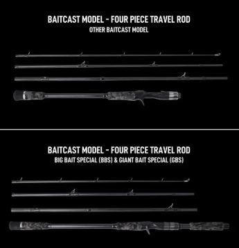 Bone Voyage X Baitcast Rod [model:bxc684mh Bc Pe 1-2 4pc]