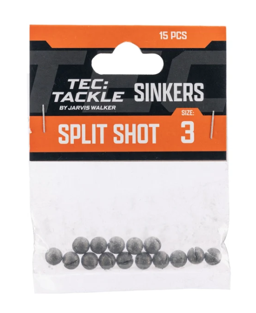 Tec Tackle Split Shot Sinker. [wt:s3 Qty:15pk]