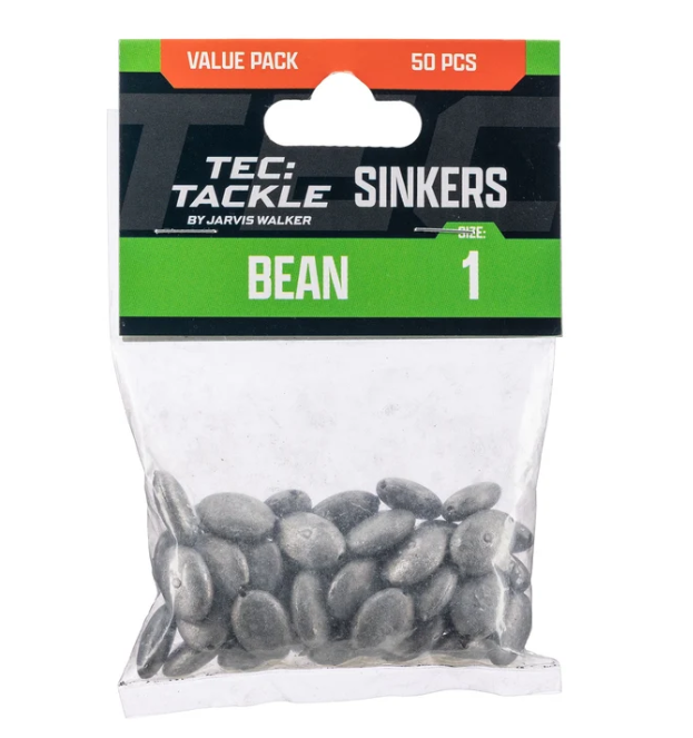Tec Tackle Bean Sinker - Bulk [wt:s1 Qty:50pk]