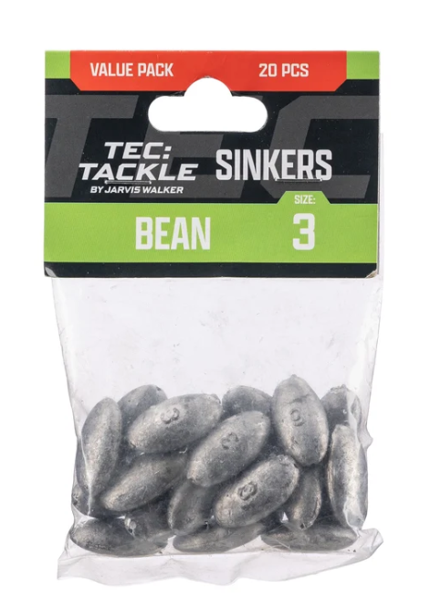 Tec Tackle Bean Sinker - Bulk [wt:s3 Qty:20pk]