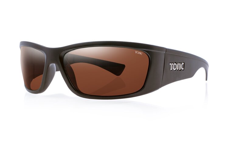 Tonic Shimmer Sunglasses Matt Black Frame With Photo Copper Lens 