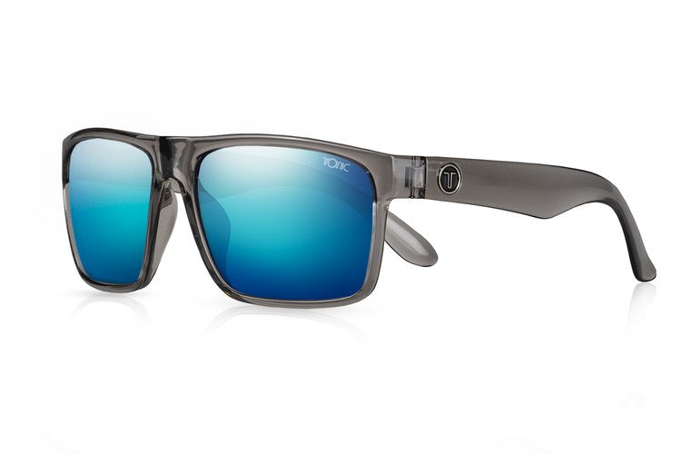 Tonic Outback Sunglasses Smoke Frame With Blue Mirror/grey Base Lens 