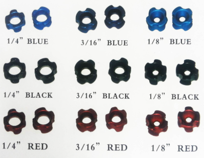 Booster Aluminium Peep Sight [sz:1/8" Cl:blue]
