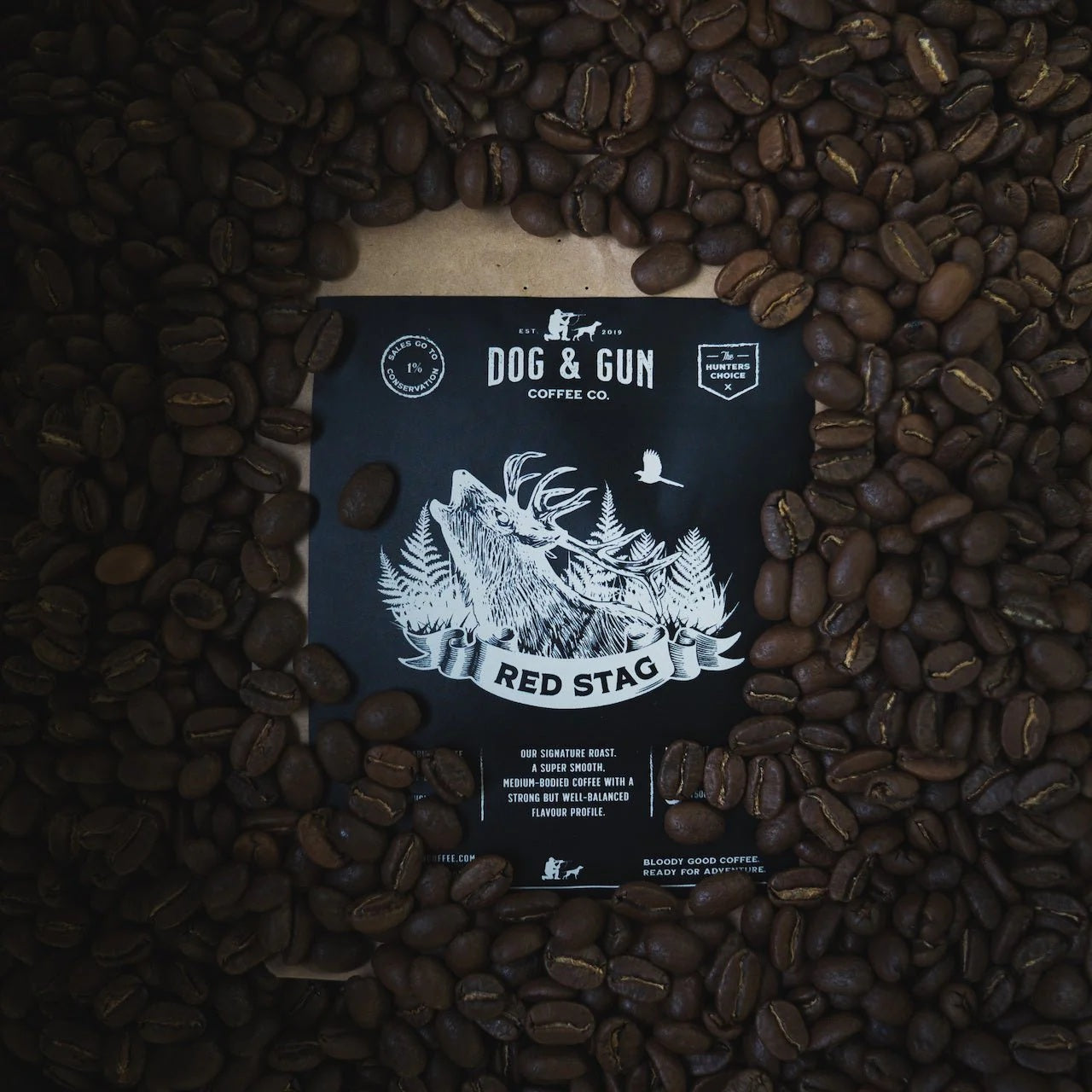 Dog & Gun Red Stag - Savoury Medium Roast - Whole Bean / 750g