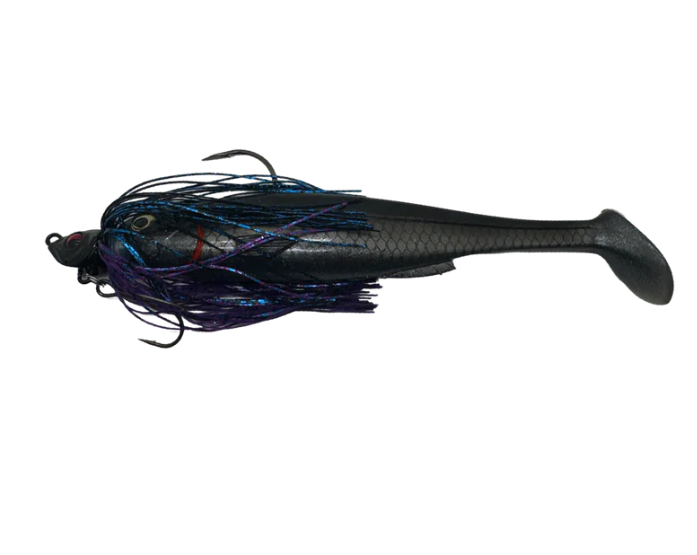 Spinwright 1/2oz Beast Swim Jig X Irukandji 9" [cl:purple Nero]