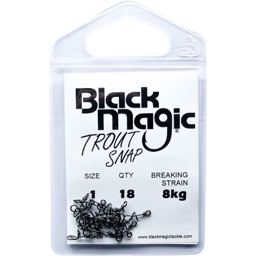 BLACK MAGIC SPIRAL TROUT SNAP [Sz:#1 (8KG BS) - 10PK]