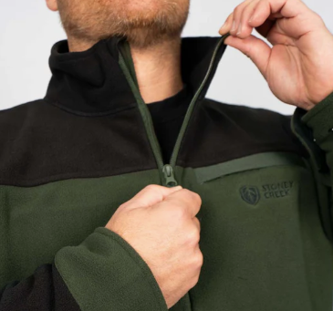 Stoney Creek Mens M2 Quarter Zip Top [sz:s Cl:bayleaf/black]