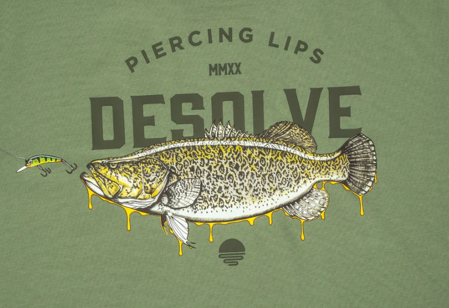 Desolve Piercing Lips Murray Cod Tee [sz:m Cl:ivy]