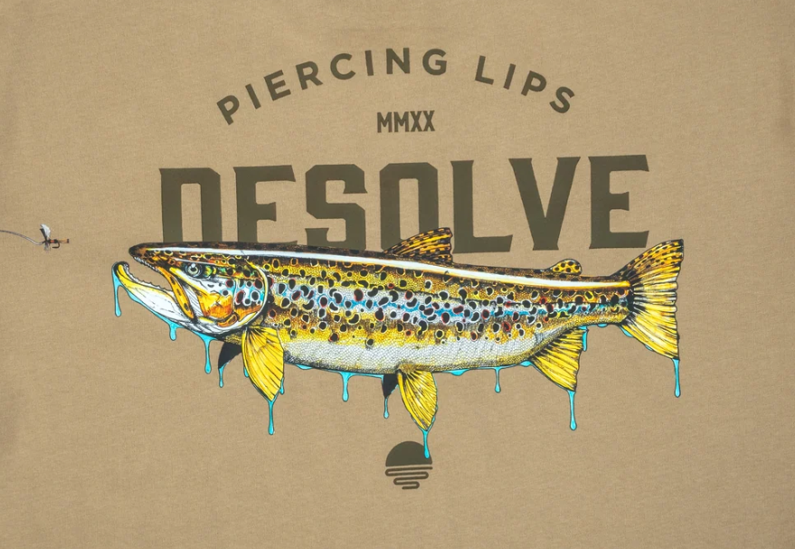 Desolve Piercing Lips Trout Tee [sz:m Cl:tussock]